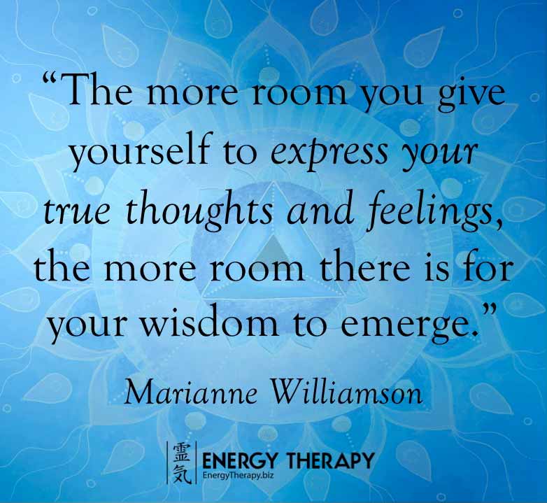 “The more room you give yourself to express your true thoughts and ...